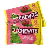 CHEWITS Strawberry Flavour Chewy Sweets 6 x 30g Packs. (2)