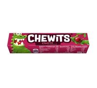 Chewits Sweets - Cherry Flavour Chewy Sweets - Bulk Box x 40 Sticks - Made with Real Fruit Juice - Vegetarian, No Artificial Colours - Nostalgic Classic British Sweet Treat for Sharing & Gifting