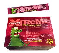 Chewits XTREME 6X EXTREMELY FRUITS FLAVOUR CHEWS FULL BOX 24 x 34g (SOUR CHERRY CHEWS)