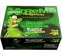ChewitsXtreme Sour Apple Chews, Vegetarian Friendly, No Artificial Colours, 24 Pack Box, 34g Each