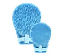 Chewtoyo 2 Pcs Hand Protective Restraint Gloves, Breathable Mesh Anti Scratch Gloves, Adjustable, Zippered, for Dementia Seniors, Blue, 10.6 X 7.5 in