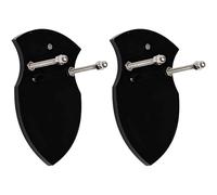 Chewtoyo 2 Pcs Wall Mounted Sword Display Rack, Detachable Black Acrylic Single Sword Vertical Holder and Axe Stand, 5.9 x 3.5 x 2.4 in / 15 x 9 x 6 cm, Space-Saving Weapon Hanger for Home or Office