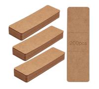 Chewtoyo 200 Count Paper Bookmark Sleeves, 5.9 X 1.8 in Card Holders for DIY Bookmarks, Featuring Blank Canvas for Adding Logos/Emblems, Ideal for Crafting, Resin Art Projects, Gift Set