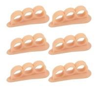 Chewtoyo 3 Loop Toe Corrector 6 Pcs, Reusable Soft Gel Toe Stretchers, Hammer Toe Crest Pads