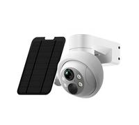 Chewtoyo 3MP 2K Solar Security Camera, Wireless Outdoor PTZ Camera with 360° Pan/Tilt View, Color Night Vision, 4G Wifi-free, AI Motion Detection, 8000mAh Battery
