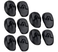 Chewtoyo 5 Pairs Ear Protection for Hair Dyeing, Black Silicone Ear Protectors for Salon Use, Hairdressing Ear Covers, Ear Muffs for Hair Perming, Hot Oil Application, Keep Ears Stain-Free