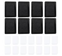 Chewtoyo 8 Pcs Ink Pad Set, 3.5 X 2.4 in for Stamps, Quick-Dry Black, 40 Printing Papers, Kids & Office Use, Safe Ink for Pets Paw Printing
