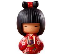 Chewtoyo Authentic Kimmidoll Kokeshi Doll - Traditional Japanese Geisha, Detailed Resin Craft, Perfect Cultural Decor, 4.3 X 2.8 X 12.2 in