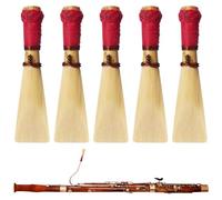 Chewtoyo Bassoon Reeds Medium Soft with Case for Beginners and The Experienced, 5Pcs Instrument Accessories Bassoon Reed