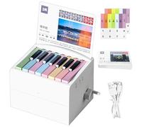 Chewtoyo Mini Electronic Keyboard Desk Calendar with 52 Songs, Musical Calendar with Piano Keys and Notes