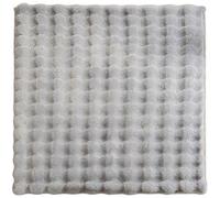 Chewtoyo Non-Slip Washable Polyester Floor Cushion, 23.6 X 15.7 In Plush Faux Pet Bed Mat, Gray Bubble Shag Rug, Fuzzy Carpet For Bedroom, Living Room, Sofa, Bedside, Cats, Puppies