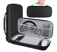Chewtoyo Portable Handbag Game Travel For Portal, Hard Protective Case With Player Remote Ps5 Portal For Case Carrying, Lining Plush Soft Anti-Scratch, Pocket Mesh Accessories With, Black, One Size