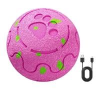 Chewtoyo Smart Dog Toy for Interactive Play, Automatic Moving and Bouncing Dog Ball, Bite-Resistant E-TPU Material, Pink, Features LED Light for Nighttime, 3.1 in / 8 cm