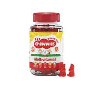 Chewwies Multivitamin Gummies | Sugar-Free Chewable Vitamin Gummies | Vegan & Vegetarian | Soft Raspberry Flavor | Halal & Gluten-
