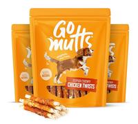 Chewy Chicken Twists Rawhide Dog Treats, Grain Free Dog Chews with Natural Chicken Breast Meat High in Protein, Dog Treat 3 Pack x 300g