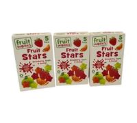 Chewy Fruit Star Sweets Lunchbox Friendly Soft Candy with Strawberry Apple and Orange Flavours Pocket Size Treats for Sharing (pack of 3)