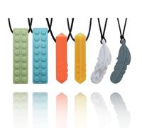 Chewy Necklace Sensory, Chew Necklaces for Sensory Kids with ADHD, SPD, Autism, Silicone Chew Toys for Adult Reduce Chewing Anxiety Fidget