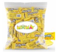 Chewy, Tangy, and Tasty Mini Taffy Wrapped Bars in Bulk - (1 Pound) (Banana) - Ideal for Mima's Memorial Day Mega Sale Baskets, Parties, and Treats!