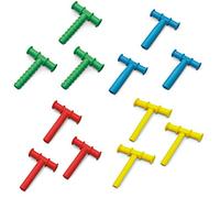 CHEWY TUBE MASTER COMBO PACK - 3 KNOBBY TEXTURE - 3 (BLUE) LARGE - 3 (RED) ME...