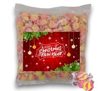 Chewy Variety Christmas Sweets Bag - Soft, Flavourful, and Creamy Retro Candy Treats - Assorted & Single Flavours - Perfect for Parties, Gifts & Sharing (1000g, Strawberry and Banana)