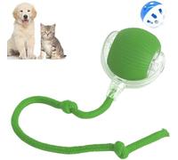 Chewy Viral Rolling Ball, Interactive Dog Smart Ball Toy, Self Rolling Dog Ball with Replacement Rope of Dog & Cat, 360° Smart Automatic Rolling Pet Ball, Electric Rolling Ball Dog & Cat Toy(Green)