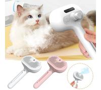 Chewy Viral Steam Brush, Rechargeable Steam Pet Brush for Dogs Cats, Pet Grooming Brushes with Spray, Hair Removal Comb with Steamer, Dog Mist Massage Magic Wand (White)