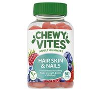 Chewy Vites Adult Hair Skin and Nails, 60 Biotin Gummies, High-Strength Biotin 5000mcg, 2 Months Supply, Real Fruit Juice, Vegan, Blueberry and Raspberry Flavour