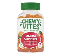Chewy Vites Adult Immune Support, 60 Multivitamin Gummies, High Strength Vitamin D, Vitamin B6, B12, C, Zinc, Selenium, 2 Months Supply, Real Fruit Juice, Vegan, Orange Flavour