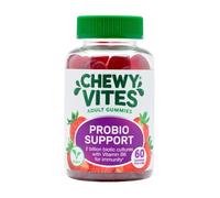Chewy Vites Adult Probio Support, 60 Probiotics Gummies, 2 Billion Biotic Cultures, Vitamins B3, B5 and B6 for Immunity, 2 Months Supply, Vegan, Real Fruit Juice, Red Berries Flavour