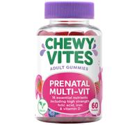 Chewy Vites Women's Prenatal Multivitamin Gummies, 60 Count | 16 Essential Nutrients with Folic Acid, Iron and Vitamin D, Vegan, Berry Flavour, 1 Month Supply, Packaging May Vary