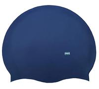 CHEX Branded Stretchy Silicone Unisex Women Men One Piece Swimming Hat Swim Cap Plain Fluo Dark Pastel Colours One Size Adults 8+ Years Easy Pull On Swim Hat (Navy Blue)
