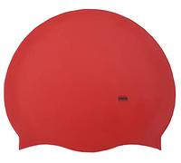 CHEX Branded Stretchy Silicone Unisex Women Men One Piece Swimming Hat Swim Cap Plain Fluo Dark Pastel Colours One Size Adults 8+ Years Easy Pull On Swim Hat (Red)