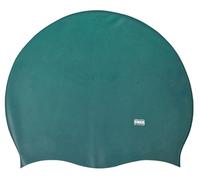 CHEX Branded Stretchy Silicone Unisex Women Men One Piece Swimming Hat Swim Cap Plain Fluo Dark Pastel Colours One Size Adults 8+ Years Easy Pull On Swim Hat (Dark Green)