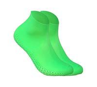 CHEX Green Anti Verruca 100% Latex Aqua Swimming Swim Pool Socks Sox Tight Fitting For Girls & Boys With Anti Slip Pimpled Dimple Sole Youths Junior UK Shoe 1-2 EU 33-35