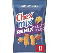Chex Mix Remix Zesty Taco Savory Snack Mix, Snack Bag, Family Size, 11 oz