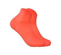 CHEX Orange Anti Verruca 100% Latex Aqua Swimming Swim Pool Socks Sox Tight Fitting For Ladies Girls & Boys With Anti Slip Pimpled Dimple Sole Youths Junior UK Shoe 3-5 EU 36-38