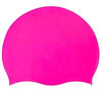 CHEX Stretchy Silicone Unisex Women Men One Piece Swimming Hat Swim Cap Plain Unbranded Fluo Dark Pastel Colours One Size Adults 8+ Years Easy Pull On Swim Hat (Shocking Pink)
