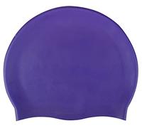 CHEX Stretchy Silicone Unisex Women Men One Piece Swimming Hat Swim Cap Plain Unbranded Fluo Dark Pastel Colours One Size Adults 8+ Years Easy Pull On Swim Hat (Purple)