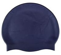 CHEX Stretchy Silicone Unisex Women Men One Piece Swimming Hat Swim Cap Plain Unbranded Fluo Dark Pastel Colours One Size Adults 8+ Years Easy Pull On Swim Hat (Navy Blue)