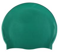 CHEX Stretchy Silicone Unisex Women Men One Piece Swimming Hat Swim Cap Plain Unbranded Fluo Dark Pastel Colours One Size Adults 8+ Years Easy Pull On Swim Hat (Dark Green)