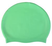 CHEX Stretchy Silicone Unisex Women Men One Piece Swimming Hat Swim Cap Plain Unbranded Fluo Dark Pastel Colours One Size Adults 8+ Years Easy Pull On Swim Hat (Pastel Green)