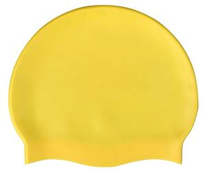 CHEX Stretchy Silicone Unisex Women Men One Piece Swimming Hat Swim Cap Plain Unbranded Fluo Dark Pastel Colours One Size Adults 8+ Years Easy Pull On Swim Hat (Yellow)