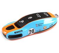 CHEYA Car Key Case Keyshell Covers for Porsche Panamera，Cayenne，Macan，Boxster，Cayman，718，911 (Gulf Oil, Style A)