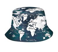 cheyenn Fashion Retro World Map Bucket Hat Funny Geography Continents Image Summer Unisex Print Bucket Hat
