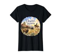Cheyenne, Wyoming, Capital, Value Graphic T-Shirt, Women, Black, M