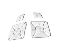 CHEYINGCHIDIY Silver Car Steering Wheel Button Switch Trim Cover Sticker for Mercedes Benz A B C E Ml Gl Cla Gla Glk Sl SLK Class W176 W246 W212 W204