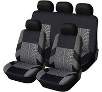 CHEYLIZI Car Seat Covers Full Set for Hyundai i10 i20 i30 i30, 5 Seat Comfortable and Breathable Protector Front Rear Back Seat Covers Accessories,Grey