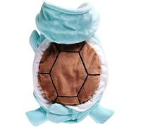 ChezAbby Funny Tortoise Cat Dog Costumes Halloween Christmas Pet Cosplay Clothes Adorable Flannel Dog Pajamas Outfit Soft Velet Puppy Apparel Fleece Doggie Sweater Warm Cat Coat Medium