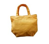 Chezi Plain Thick Canvas Mini Tote Bag DIY 9x8x4, Yellow, S, Casual, Everyday Tote