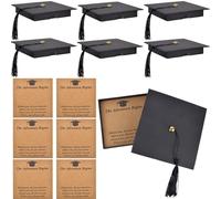 ChezMax 1Pack Graduation Gift Box with Tassel Class of 2026 Graduation Cap Box with Wish Card for Her for Him Gift Wrapping Decor Box for Presents College Graduate High School Party Favor Supplies